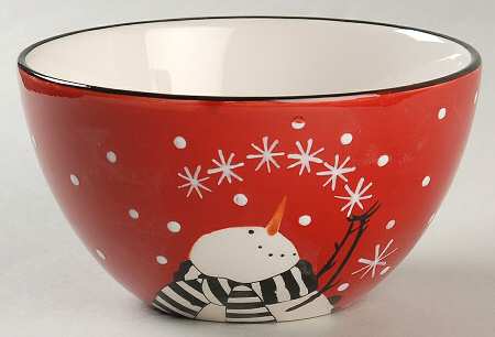 Snowflake Snowman Individual Ice Cream Dish