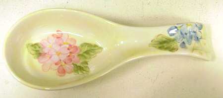 Hydrangea Mist Spoon Rest/Holder (Holds 1 Spoon)