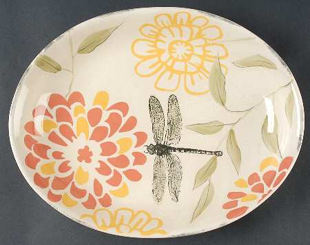 Garden Flight 15" Oval Serving Platter
