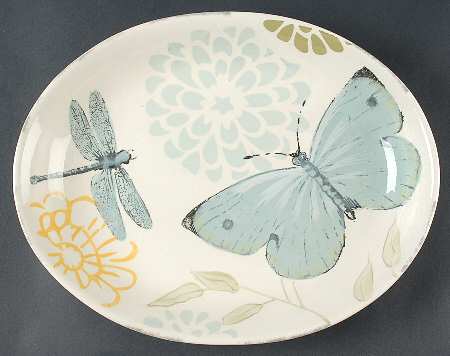 Garden Flight 15" Oval Serving Platter
