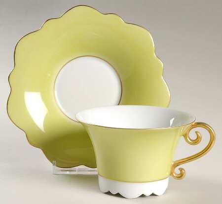 Samoa Ete Pomme (Apple Green) Flat Cup & Saucer Set