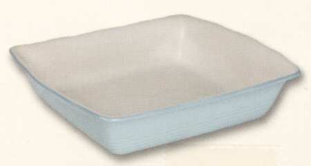 Fluted Blue 13"  Rectangular Baker