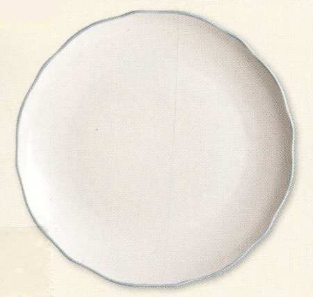 Fluted Blue Coupe Dinner Plate