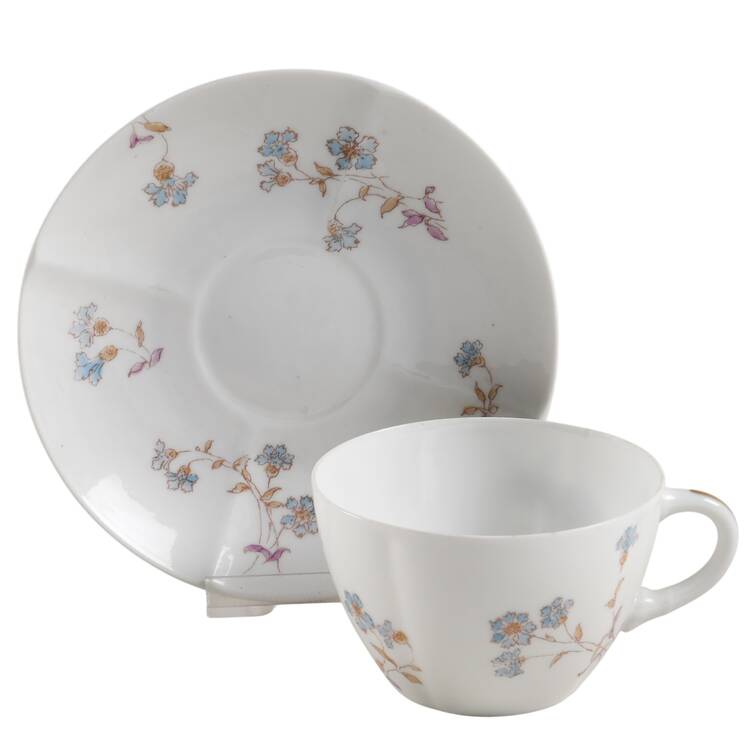 Schleiger 372-4 Flat Cup & Saucer Set