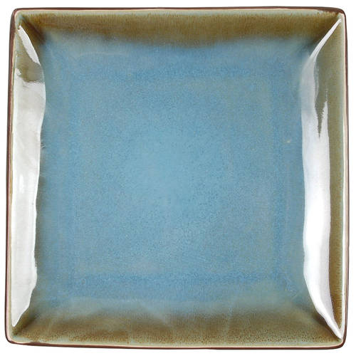 Reactive Blue Square Salad Plate