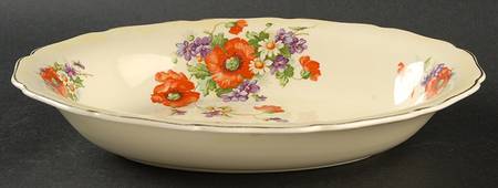 CAN93 Yellow 9" Oval Vegetable Bowl