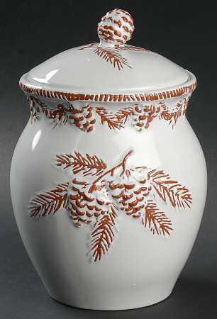 Pine Cone Biscuit Barrel & Lid
