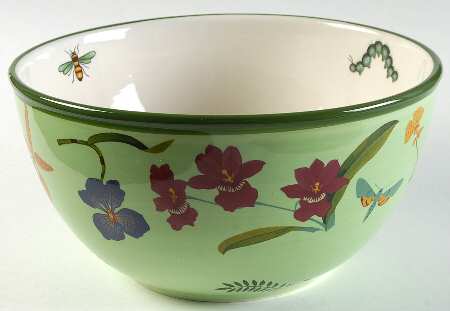 Parrotdise (Earthenware) 10" Large Salad Serving Bowl