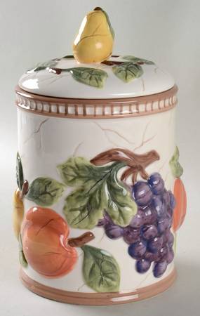 Pompeii Fruit Small Canister & Lid