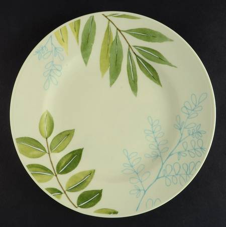 Creamware with Leaf Accents Salad Plate