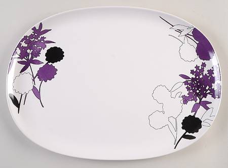 Coupe Violet Decal 15" Oval Serving Platter
