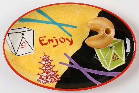 Chinese Take Out Appetizer Tray & Toothpick Holder
