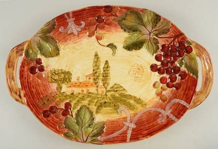 Montisi 19" Oval Handled Platter