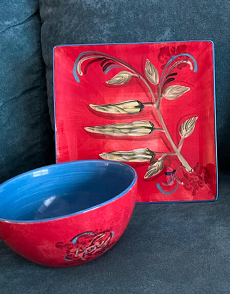 Santa Fe (Kate McRostie) Square Salad Plate