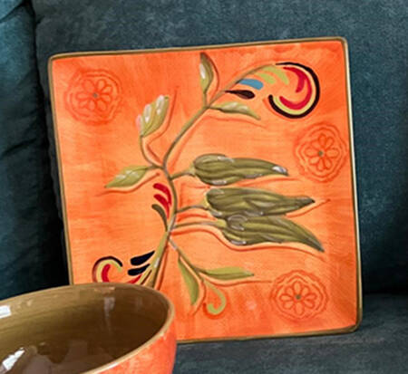 Santa Fe (Kate McRostie) Square Salad Plate