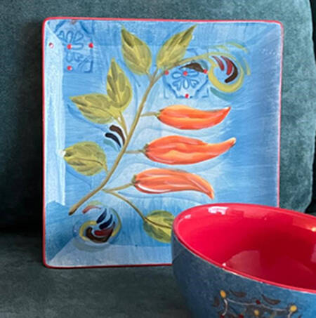 Santa Fe (Kate McRostie) Square Salad Plate
