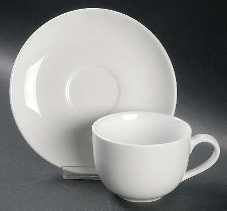 Coupe Flat Cup & Saucer Set