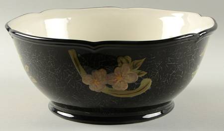 Midnight Floral 11" Large Salad Serving Bowl