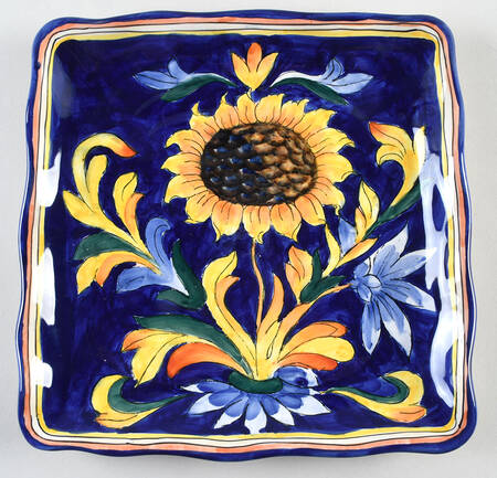 Royal Sunflower Square Dinner Plate