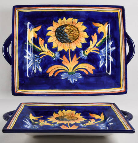 Royal Sunflower 14" Handled Tray