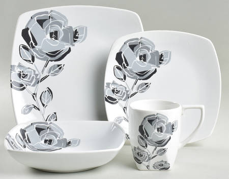 Black Rose 4 Piece Place Setting