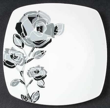 Black Rose Salad Plate