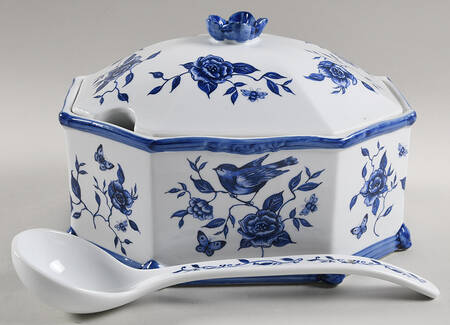 Blue Bliss Tureen & Lid w/Ladle