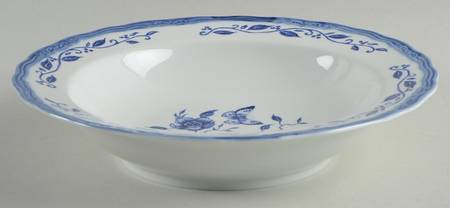Blue Bliss Rim Soup Bowl