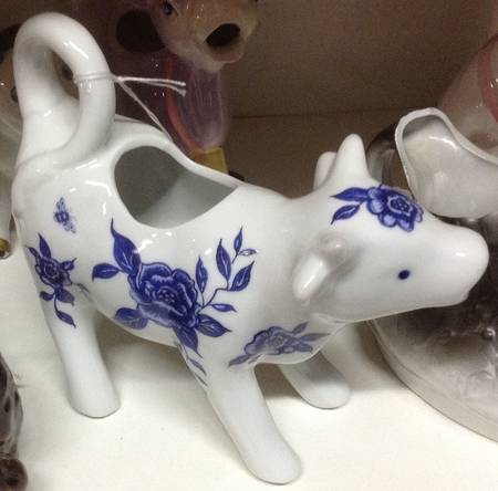 Blue Bliss Cow Creamer