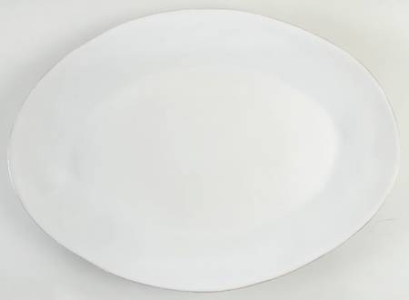 Marin White 20" Oval Serving Platter