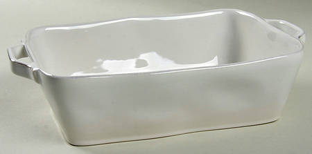 Marin White 10" Rectangular Baker