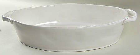 Marin White 16" Oval Baker