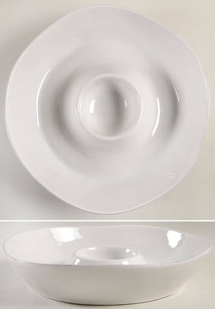 Marin White 1 Piece Chip & Dip