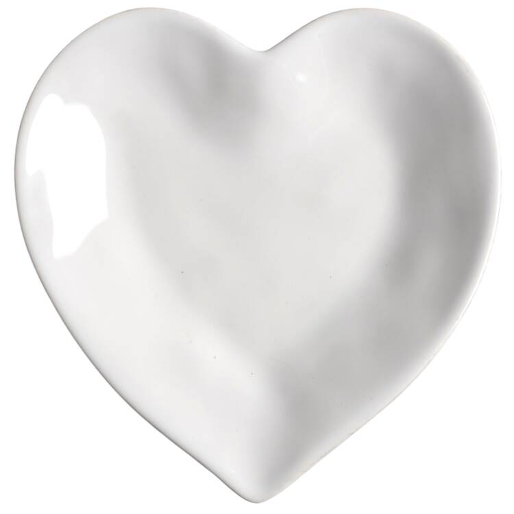 Marin White Heart Shape Salad Plate