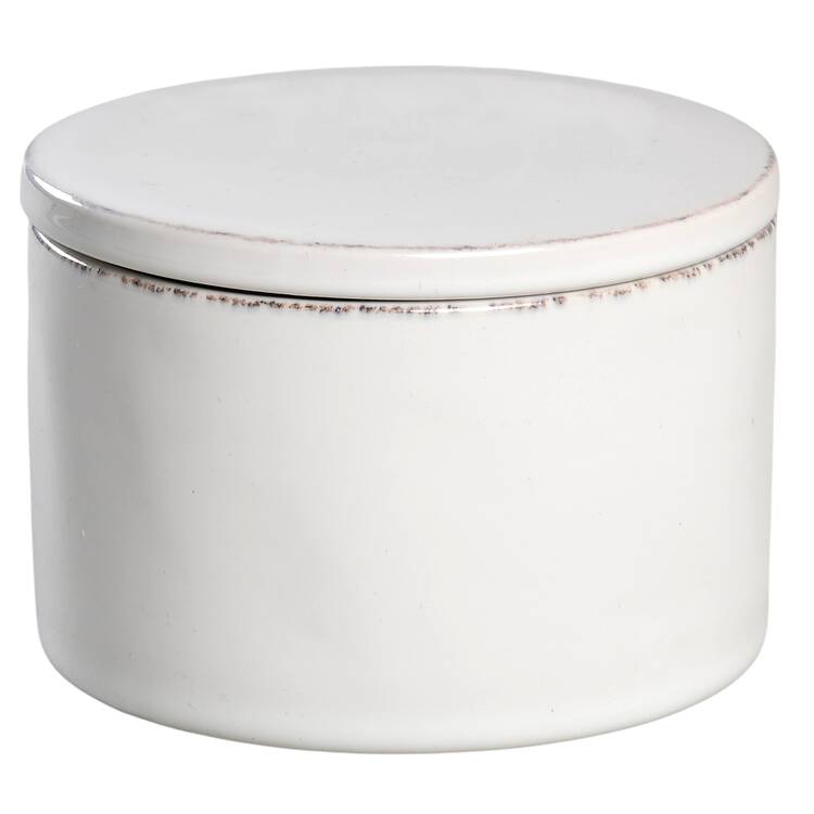 Marin White Salt Cellar & Lid