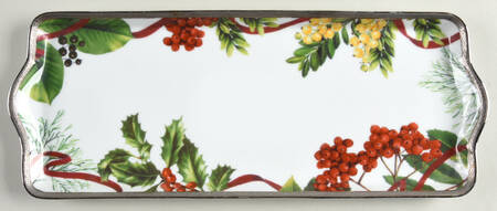 Grand Buffet Platinum (Christmas) 15" Rectangular Tray by Charter Club