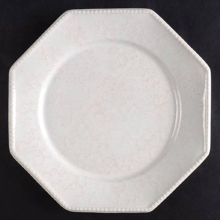 Prado White Beige Salad/Dessert Plate