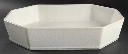 Prado White Beige 13" Octagonal Baker