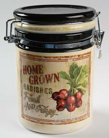 Farm Fresh Medium Canister with Hinged Lid