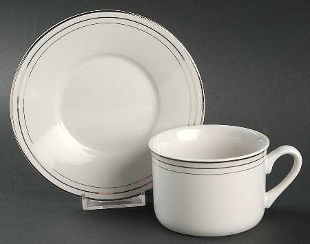 C5O1 Flat Cup & Saucer Set by Compton Fine China
