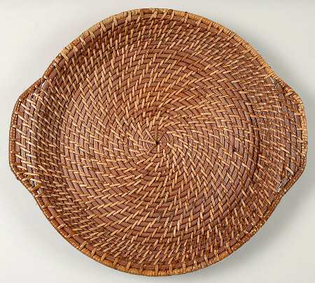 Morning Song Wicker Basket for 2 Piece Round Server