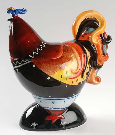 Rio Rooster Figural Cookie Jar & Lid