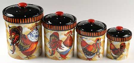 Rio Rooster (4 Piece) Canister Set (Box Set)