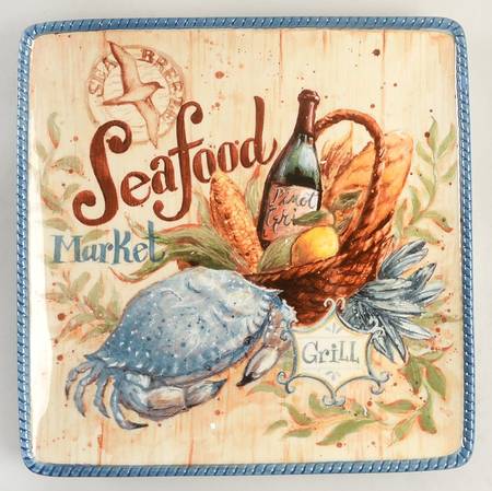Seaside Market Square Dinner Plate
