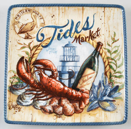 Seaside Market Square Dinner Plate