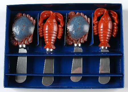 Seaside Market Individual Spreader - Set of 4 (2 Each Motif 1 & 2)