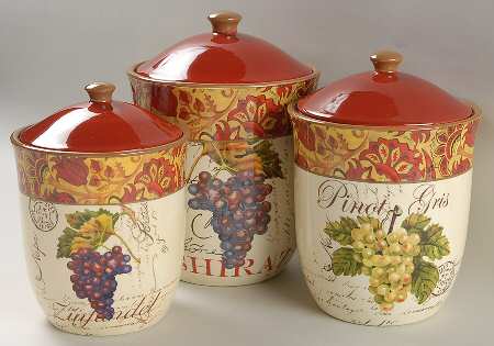 Wine Tour (3 Piece) Canister Set (Box Set)