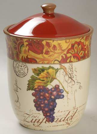 Wine Tour Small Canister & Lid