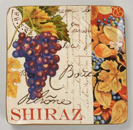 Wine Tour Square Dinner Plate