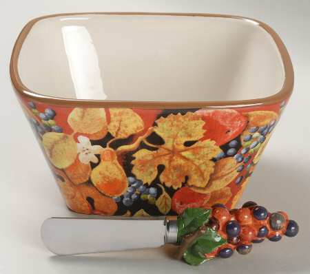 Wine Tour Dip Bowl & Spreader Set